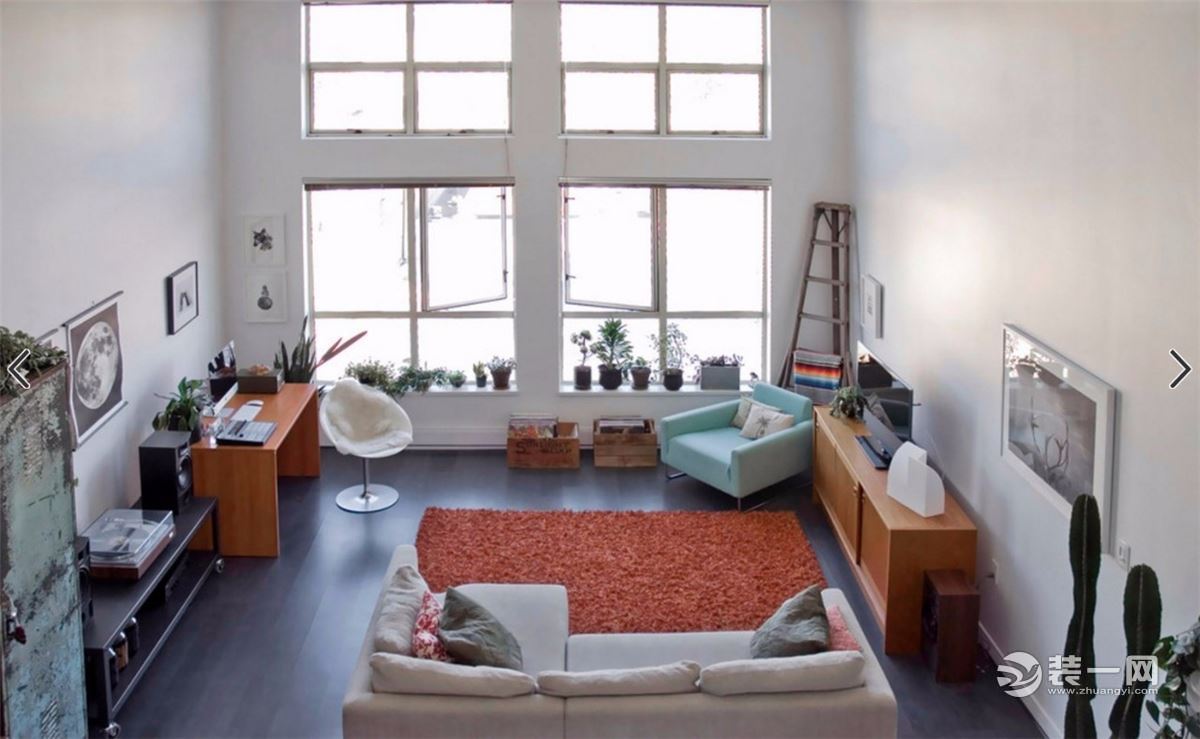 文艺清新之家 石家庄装饰公司80平loft单身公寓案例